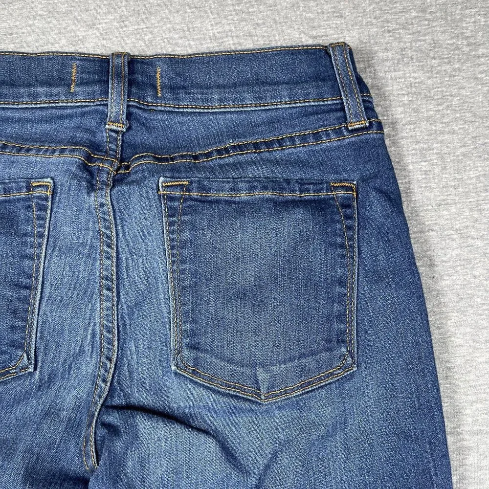 Free People Jeans Womens 27 Blue Flared Distressed Frayed Hem Bell Bottoms Y2K
